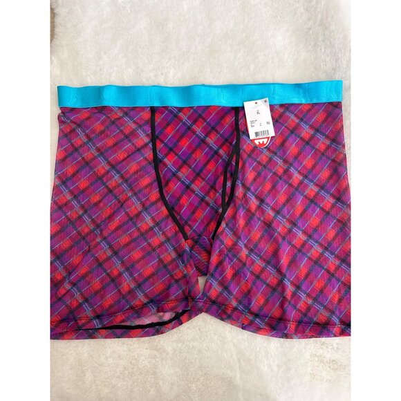 Parade size XL New Sheer Mesh Plaid Boxer shorts - Picture 5 of 6